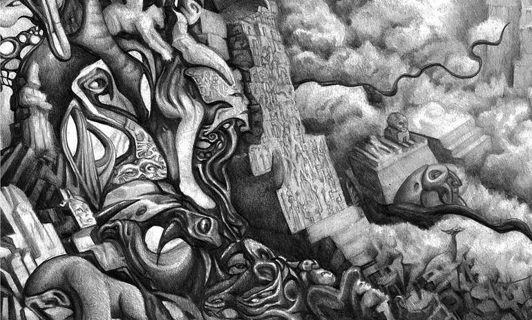 Original Surrealism Fantasy Drawing by Marcus Sprigens