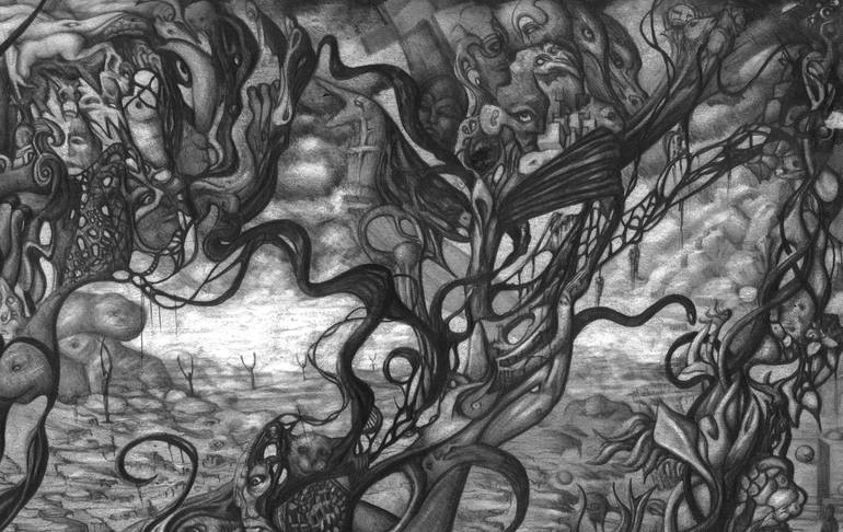 Original Surrealism Fantasy Drawing by Marcus Sprigens