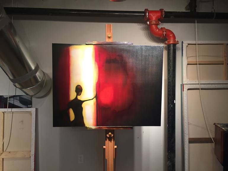 Original Abstract Women Painting by W Max Thomason