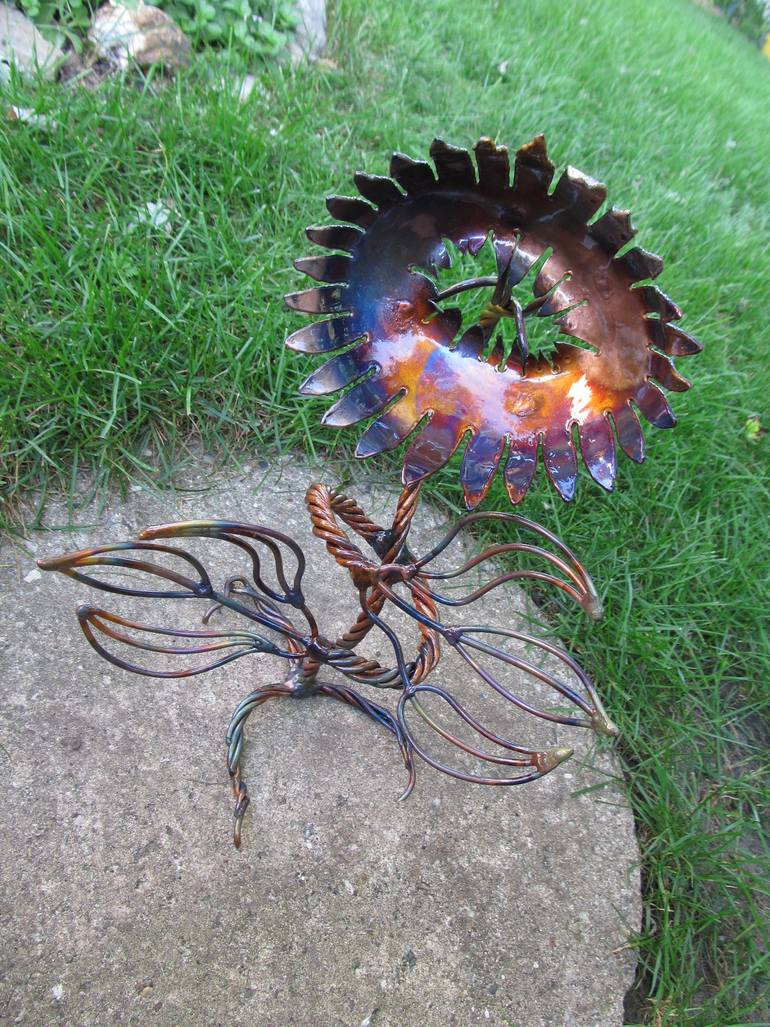 Original Surrealism Floral Sculpture by Richard Pauza