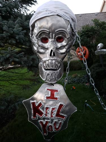 Saatchi Art Artist Richard Pauza; Sculpture, “Knock Med the Aluminum Skull Terrorist” #art