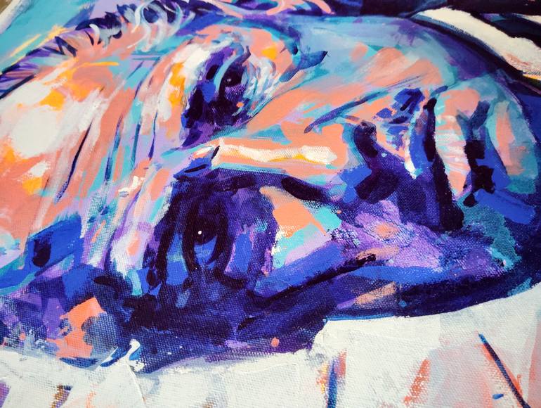 Original Abstract People Painting by Biltu Ghosh