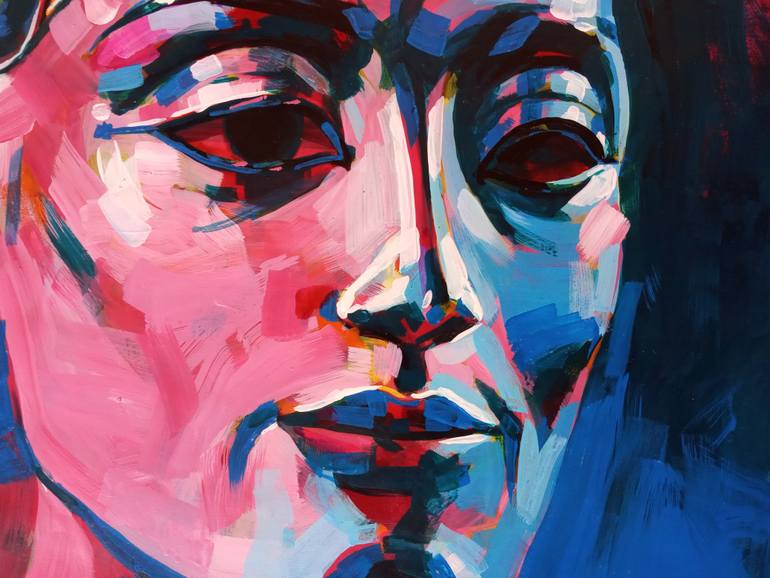 Original Impressionism Abstract Painting by Biltu Ghosh