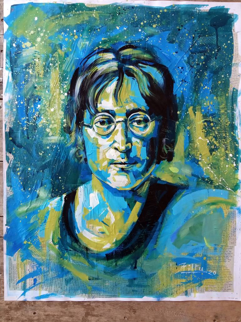 Original Abstract Portrait Painting by Biltu Ghosh