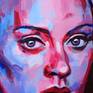 I like to listen her song, like Someone Like You, hello, rolling in the deep.
I want to create a impressionism style portrait.