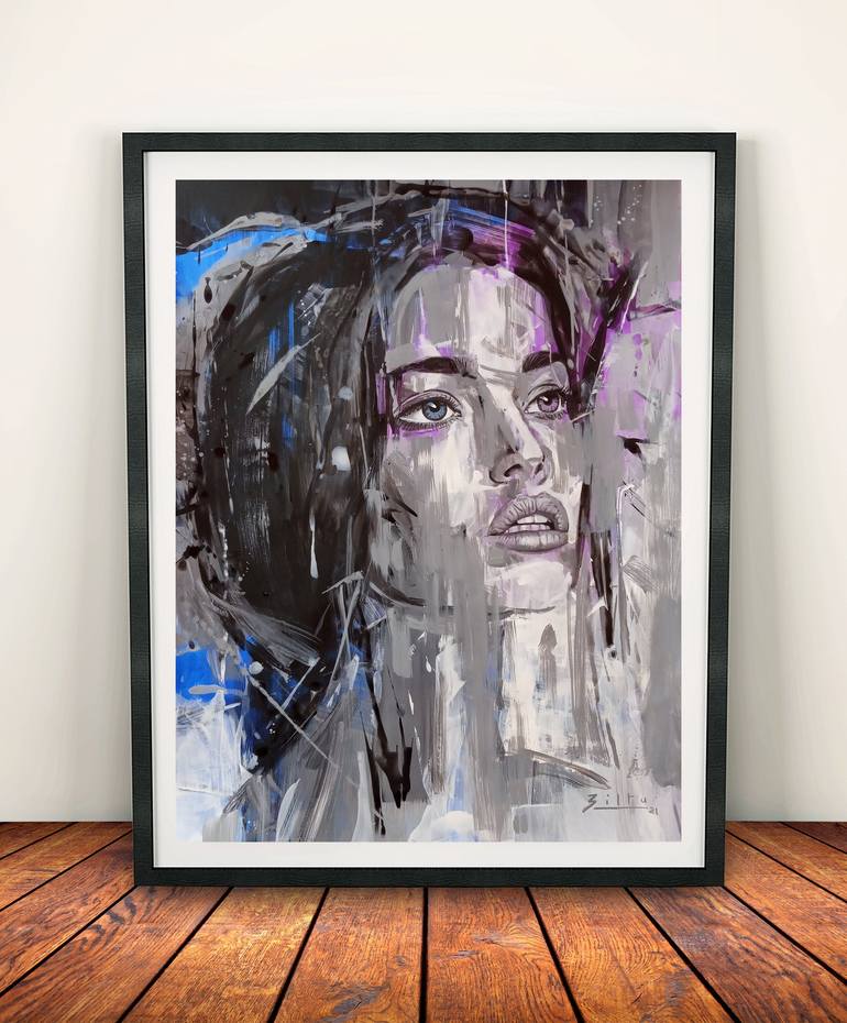 Original Abstract Portrait Painting by Biltu Ghosh