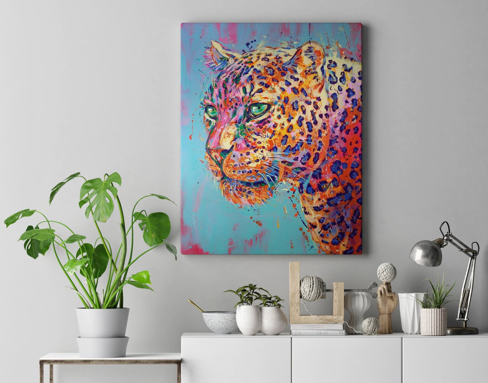 Modern Art- Leopard Print Canvas Art Print by 5by5collective