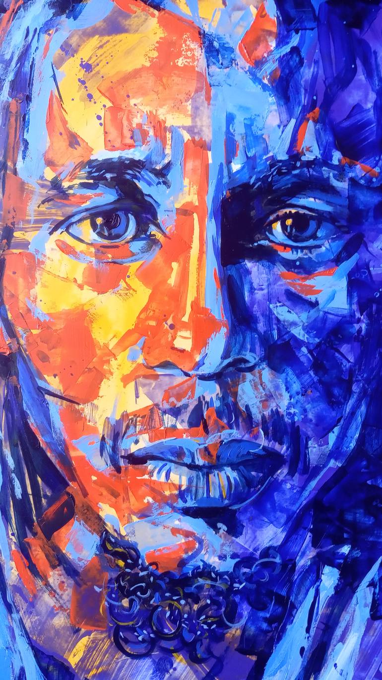 Original Abstract People Painting by Biltu Ghosh