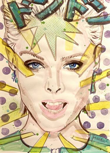 Original Contemporary Pop Culture/Celebrity Paintings by Marie Mariestyle