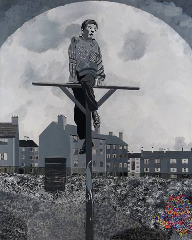 Life of McBrian a Portrait of a Glasgow boy by Scottish artist John McDonald after Jez Coulson's Easterhouse Crucifixion thumb