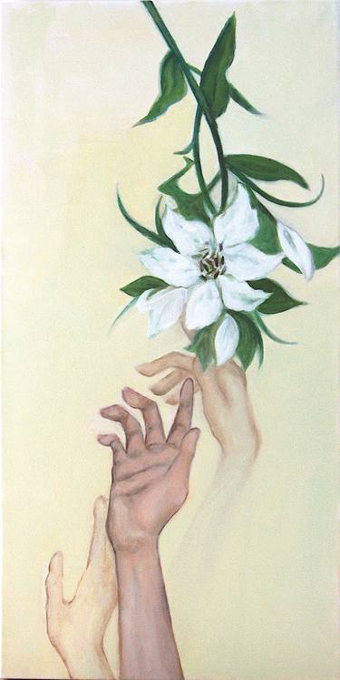 Original Modernism Floral Painting by Yvette Yu