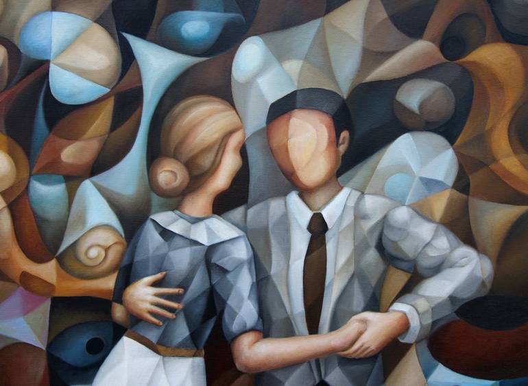 Original Contemporary People Painting by Alex Lavrov