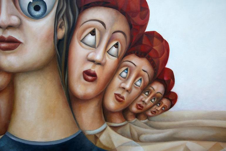 Original Contemporary People Painting by Alex Lavrov