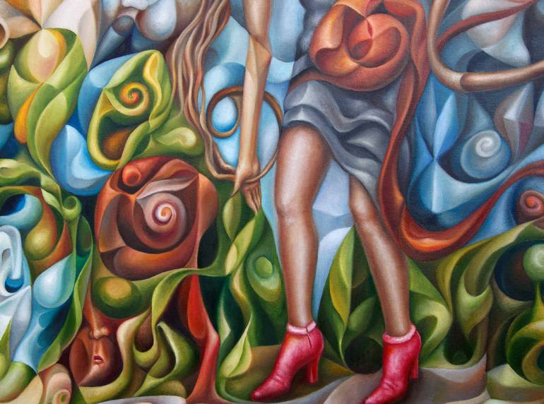 Original Contemporary People Painting by Alex Lavrov