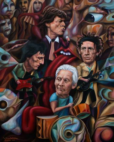 Print of Surrealism Celebrity Paintings by Alex Lavrov