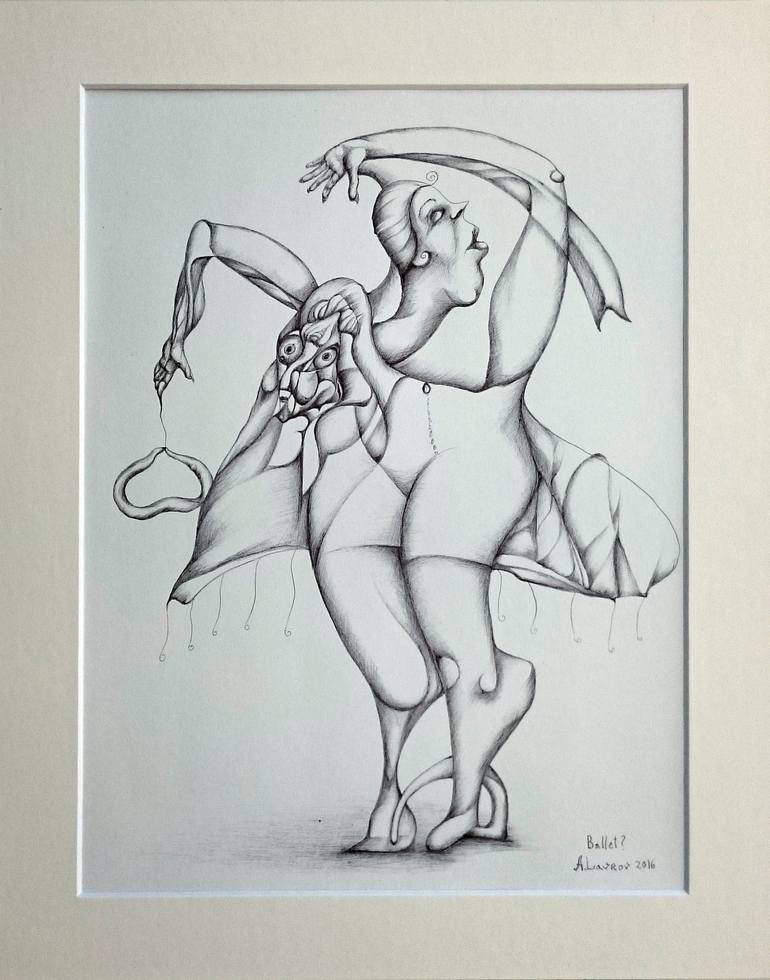 Original Expressionism Performing Arts Drawing by Alex Lavrov