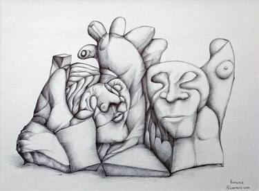 Original Cubism Love Drawings by Alex Lavrov