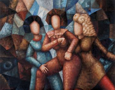 Print of Cubism Women Paintings by Alex Lavrov