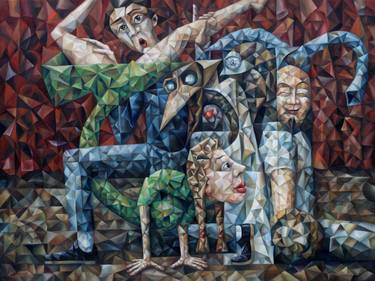 Print of Cubism Performing Arts Paintings by Alex Lavrov