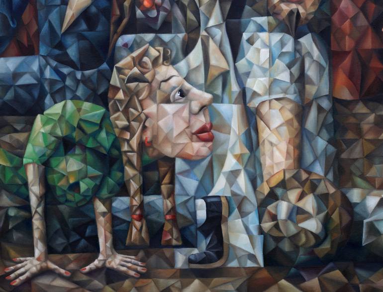 Original Cubism Performing Arts Painting by Alex Lavrov