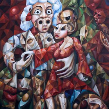 Print of Cubism Love Paintings by Alex Lavrov