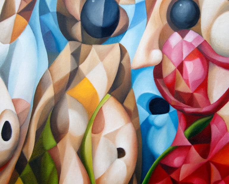Original Cubism Science/Technology Painting by Alex Lavrov