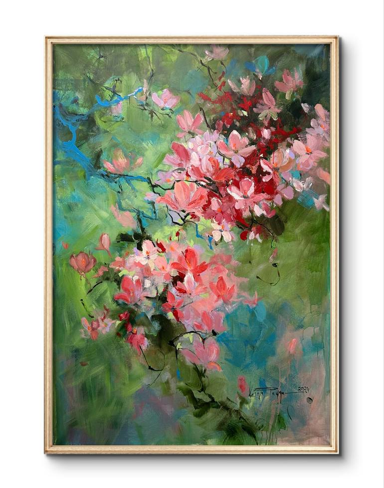 Original Contemporary Floral Painting by Faiqa Uppal