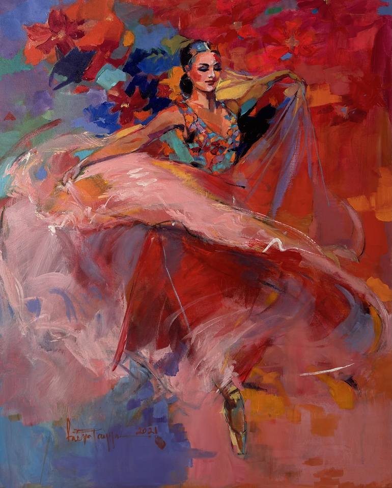 Original Impressionism Women Paintings by Faiqa Uppal