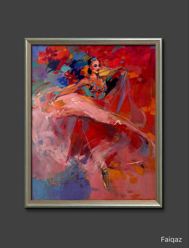 Original Impressionism Women Painting by Faiqa Uppal
