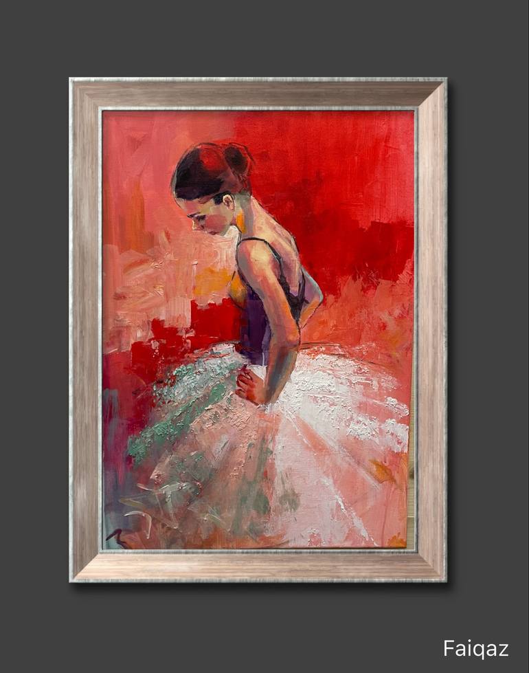 Original Impressionism Women Painting by Faiqa Uppal