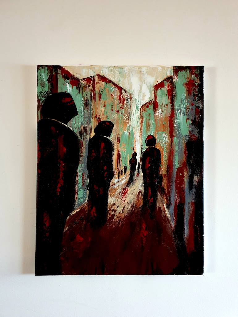 Original Figurative Abstract Painting by Georgiana Luiza Nicolae 