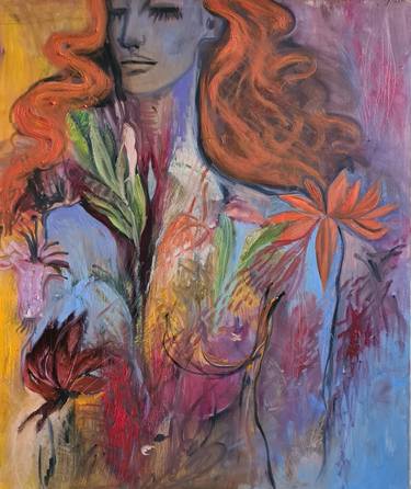 Original Expressionism Women Paintings by Maya Jimsheleishvili