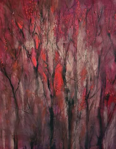 Original Expressionism Tree Paintings by Maya Jimsheleishvili