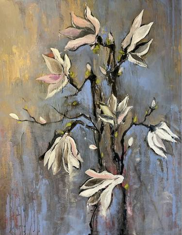 Original Contemporary Botanic Painting by Maya Jimsheleishvili