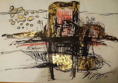 Original Abstract Expressionism Abstract Drawings by Maya Jimsheleishvili