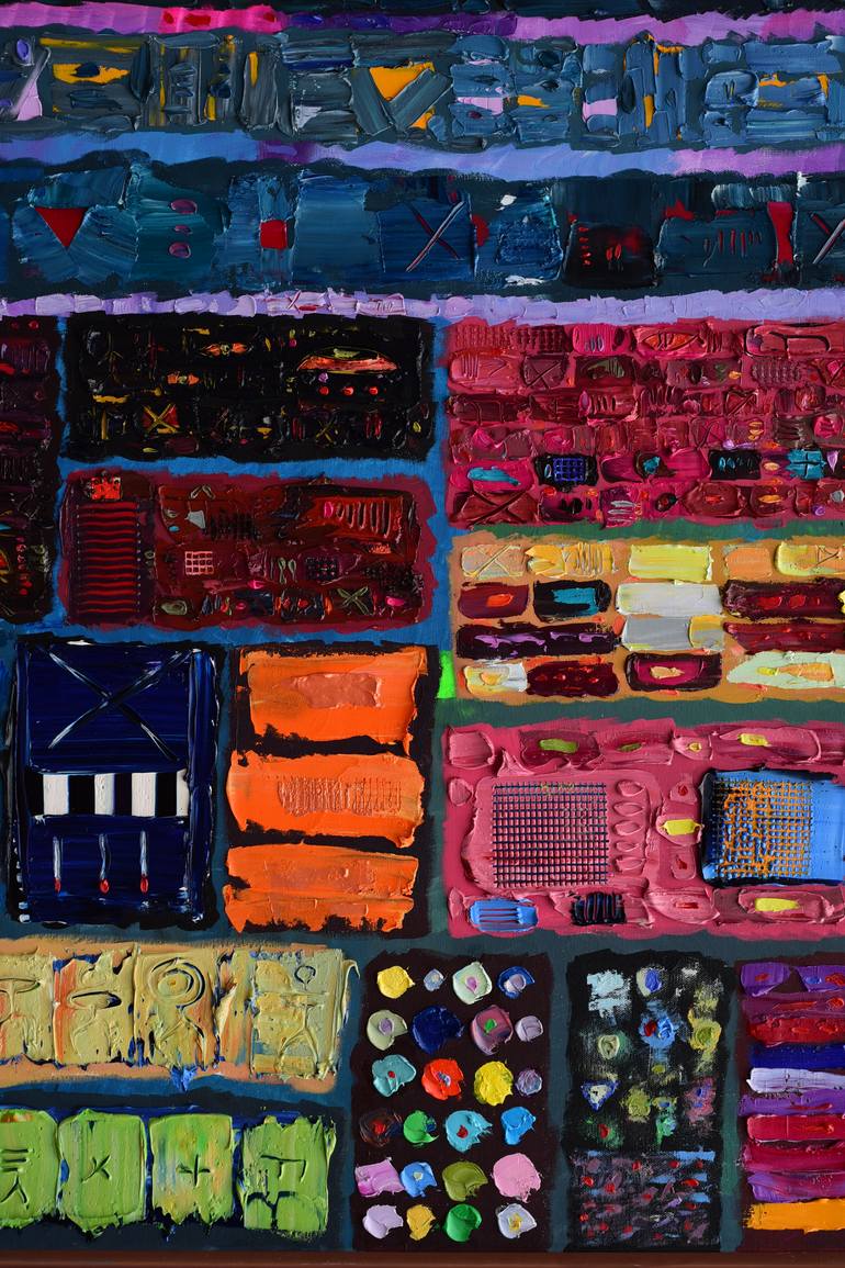Original Abstract Expressionism Abstract Painting by Krzysztof Pajak