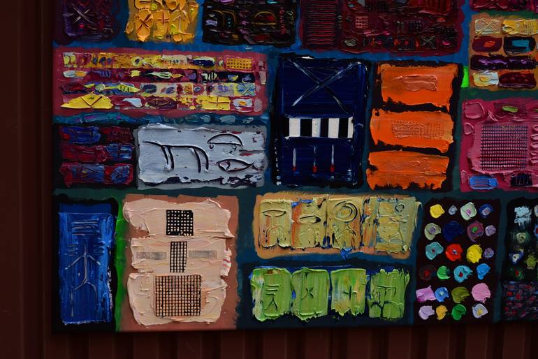 Original Abstract Expressionism Abstract Painting by Krzysztof Pajak