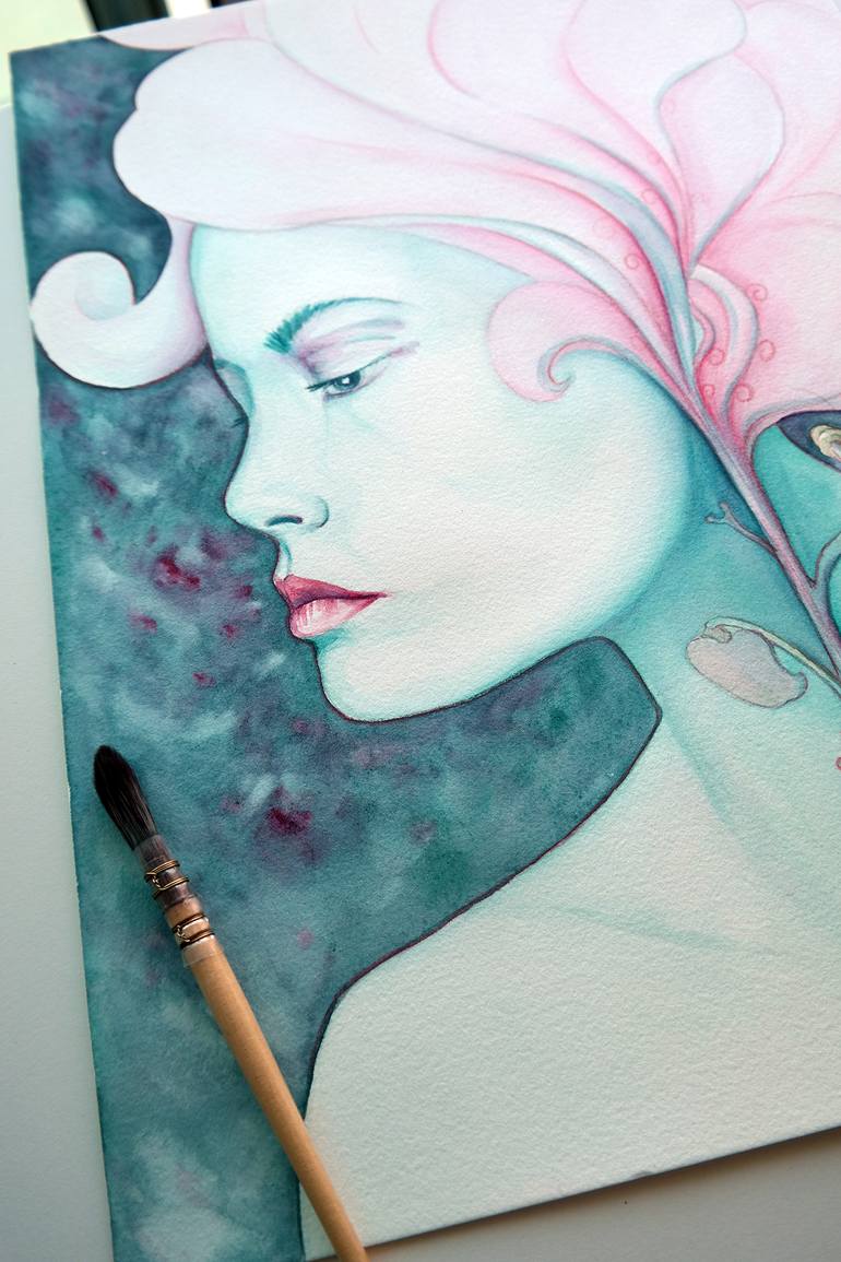 Original Figurative Floral Painting by Nuno Pinto