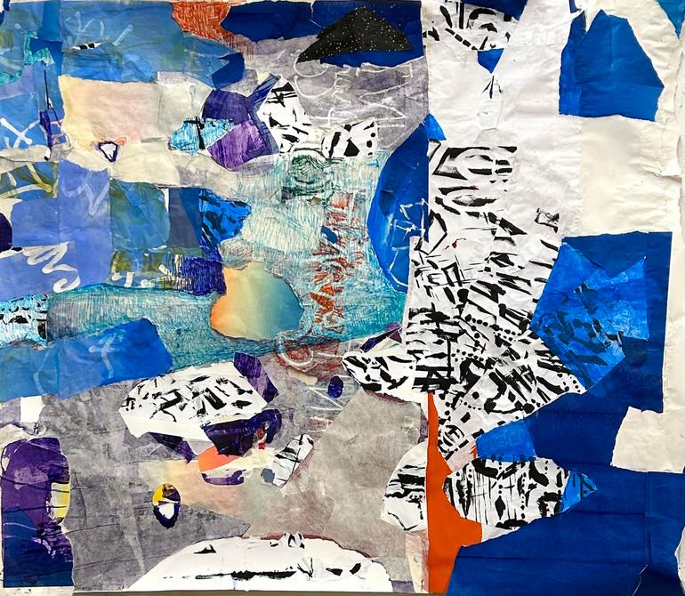 Wild Blue Collage by Galen Cheney | Saatchi Art United Kingdom