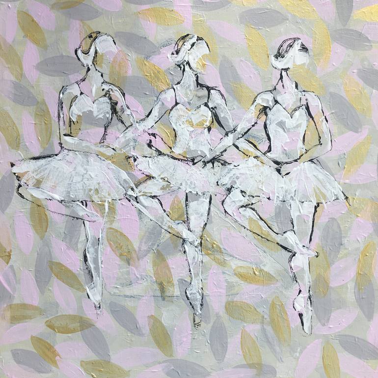 Ballerinas 145 Painting by Vidya Rani Alur Silina | Saatchi Art