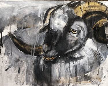 Original Expressionism Animal Painting by Vidya Rani Alur Silina