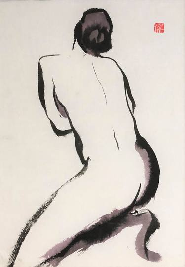 Original Abstract Nude Drawings by Changwoo Yoon