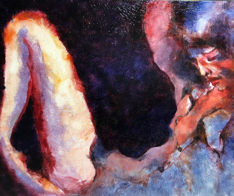 Original Abstract Expressionism Nude Paintings by Changwoo Yoon