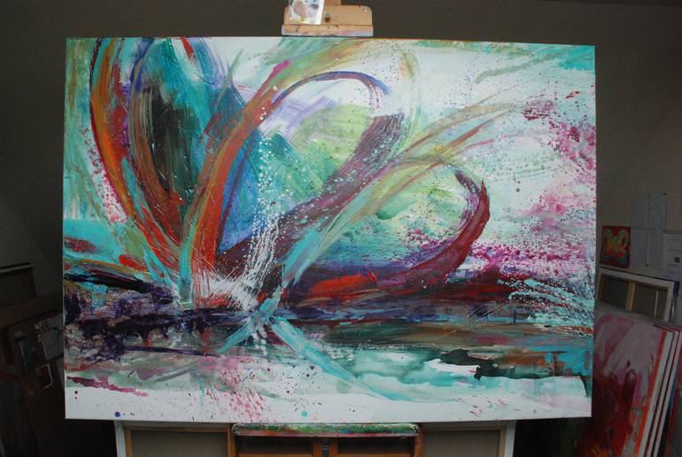 Original Modern Abstract Painting by Carine Van Hee