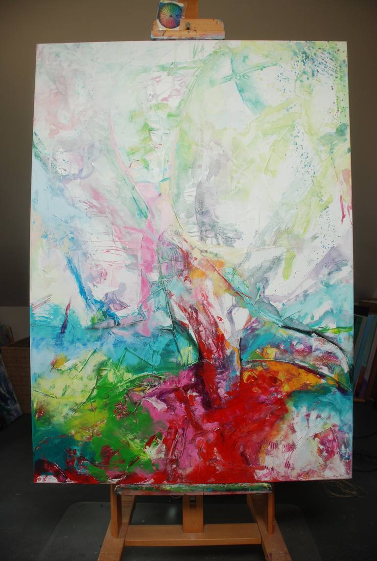 Original Abstract Women Painting by Carine Van Hee