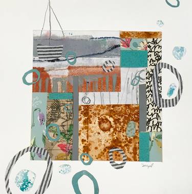 Original Fine Art Abstract Collage by Suzanne Siegel