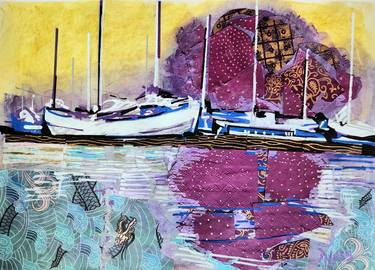 Original Abstract Boat Paintings by Nancy Ness