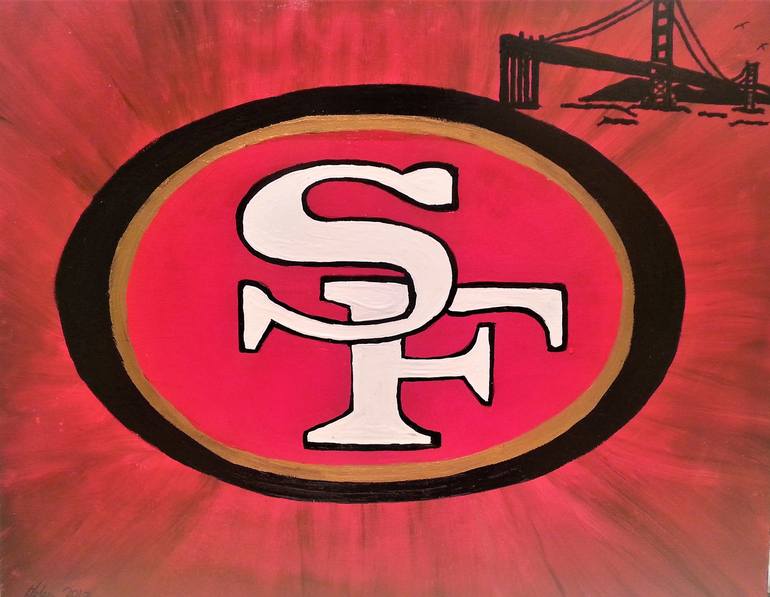 San Francisco 49ers NFL Football Team Logo Painting by Helen Kramer