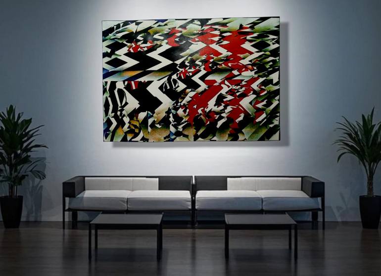 Original Geometric Abstract Painting by Angel Reyes