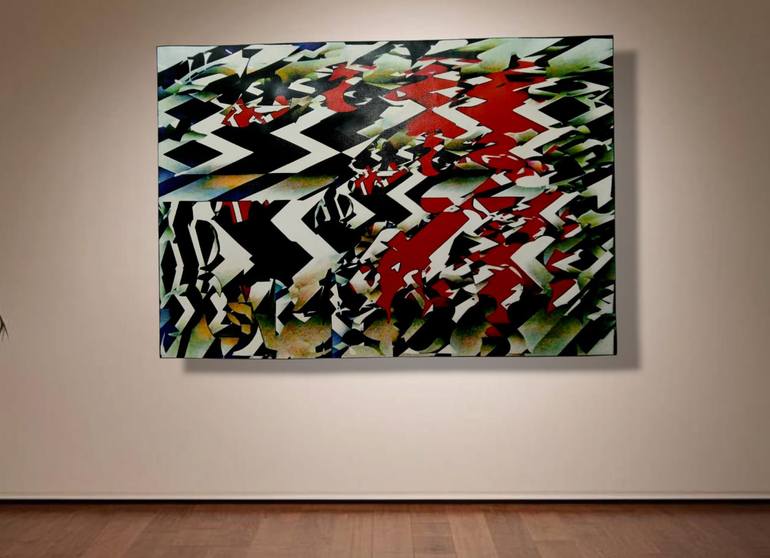Original Geometric Abstract Painting by Angel Reyes